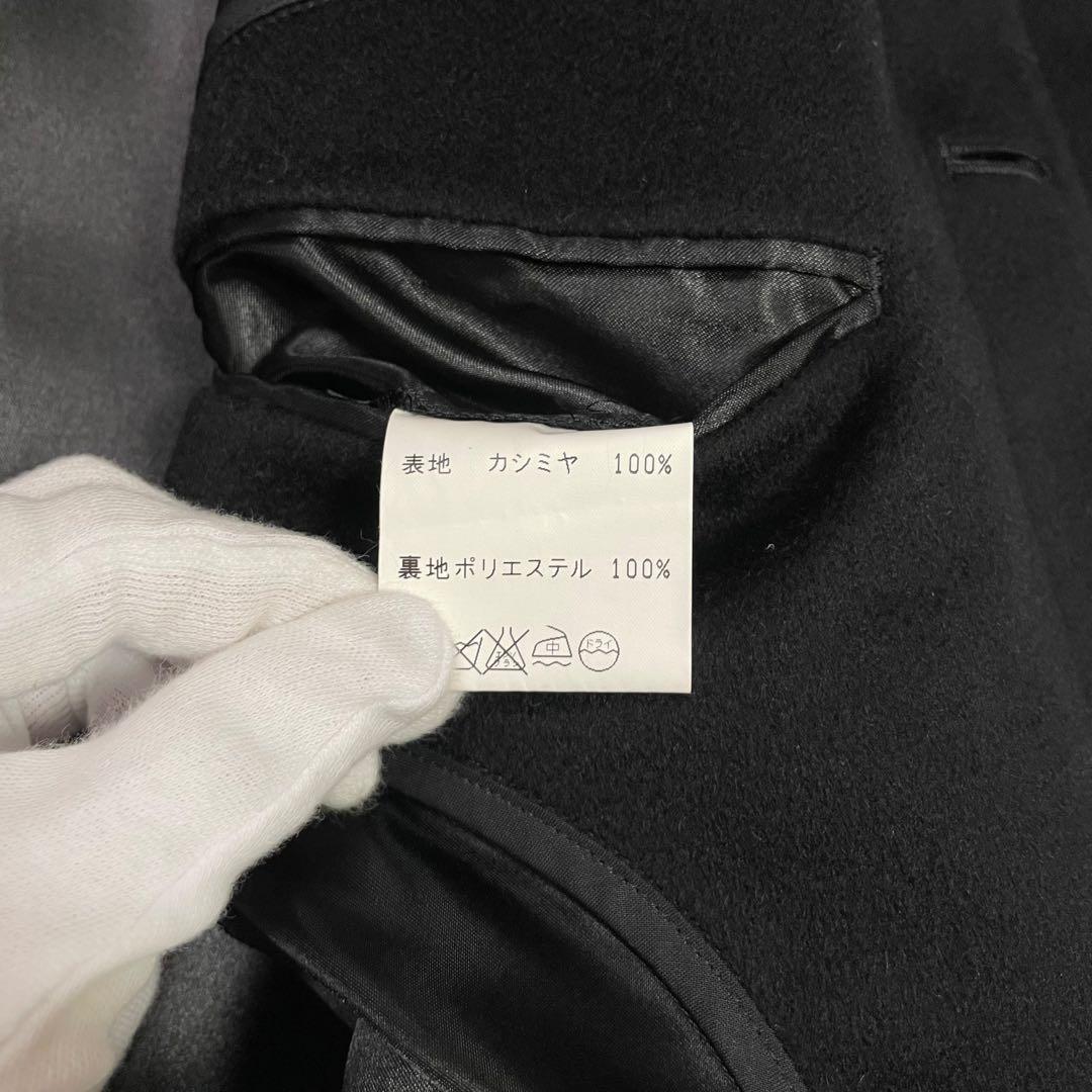 【美品】Gent Laurel ステンカラーコート カシミヤ ロング丈 ブラック