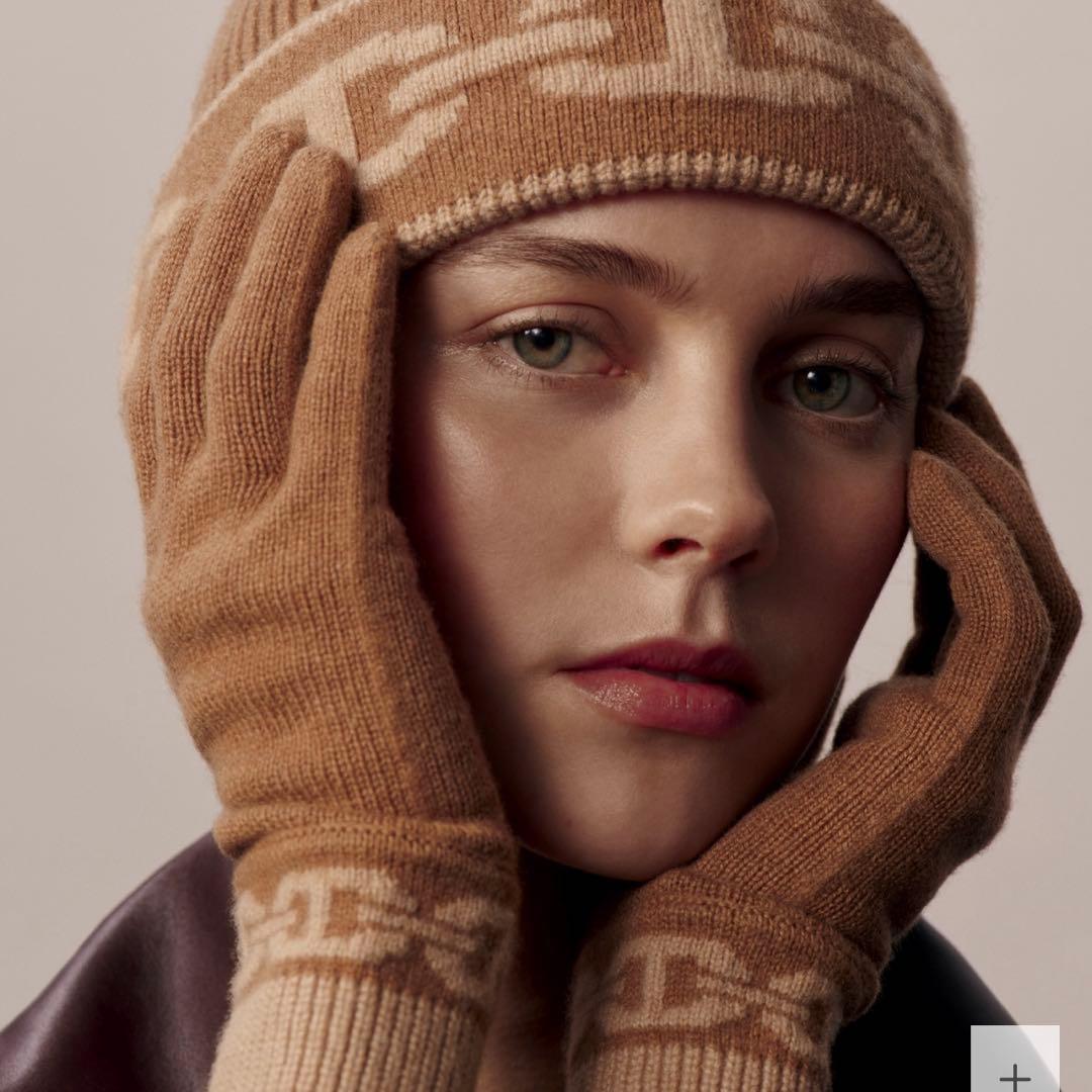 新品未使用　エルメス　カシミヤニットキャップ 《ヘヴン》　グレー