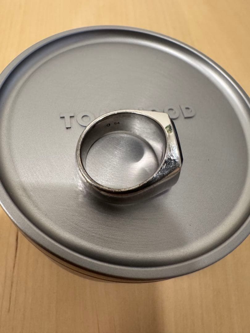 TOMWOOD Blue Hawk Eye Cushion Ring 54サイズ