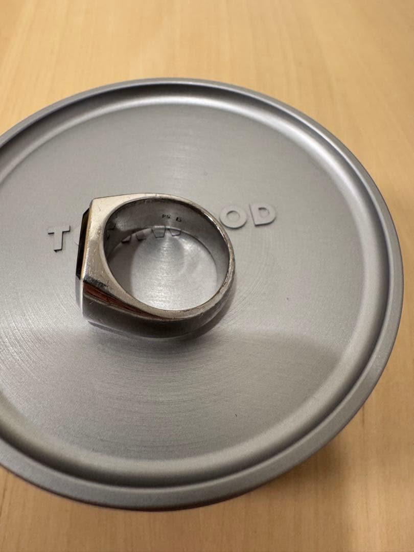 TOMWOOD Blue Hawk Eye Cushion Ring 54サイズ