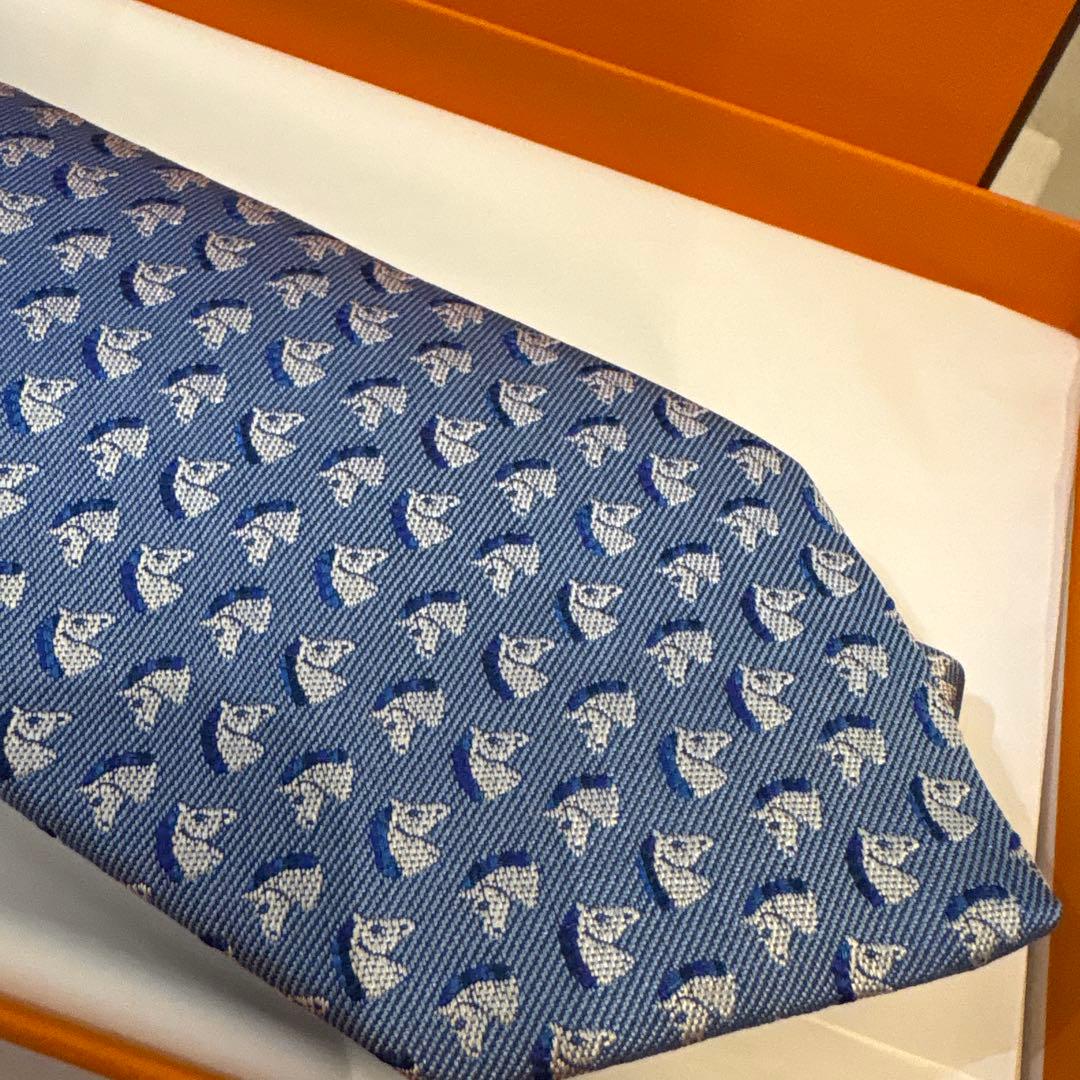 新品未使用　HERMES 馬柄 ネクタイ