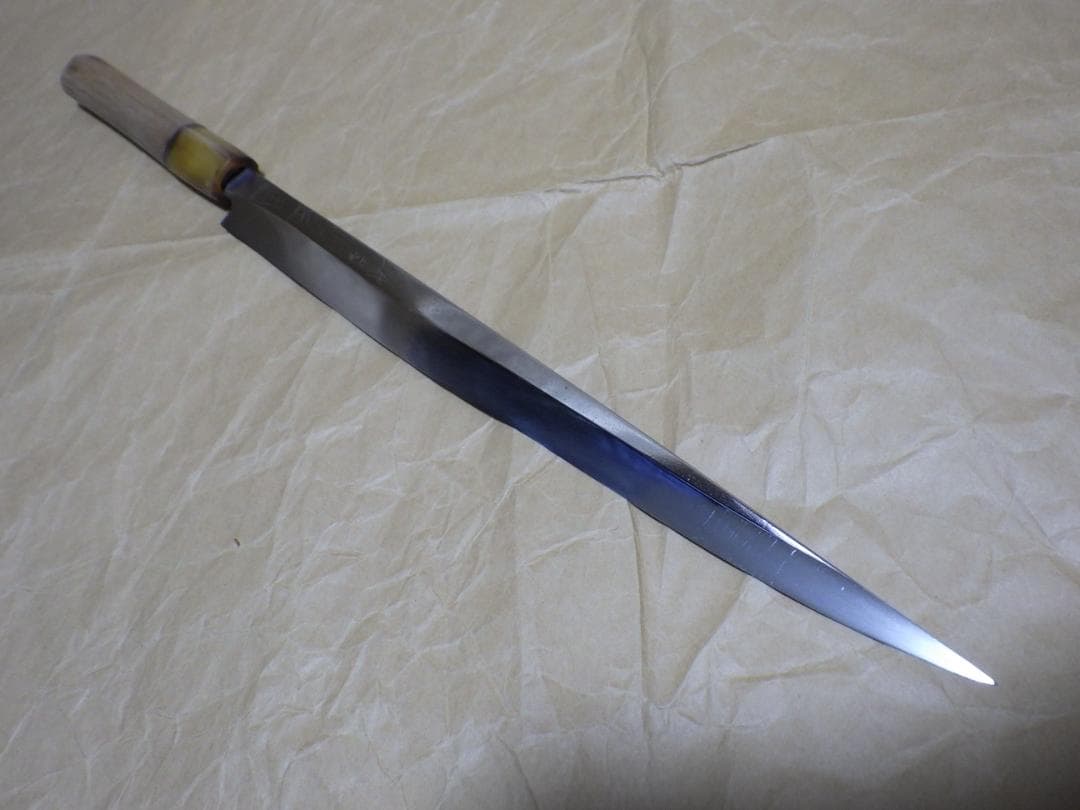 本焼★正本総本店/純日本鋼フグ引き包丁刃渡り270ｍｍ★　　209