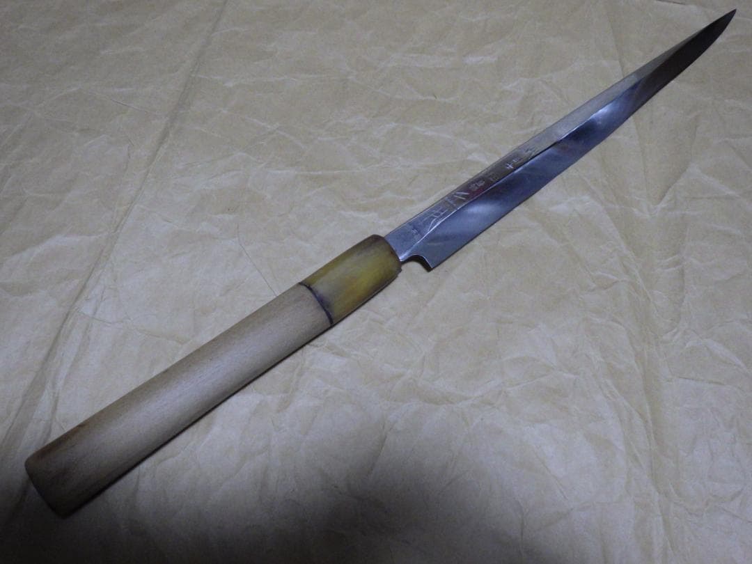 本焼★正本総本店/純日本鋼フグ引き包丁刃渡り270ｍｍ★　　209