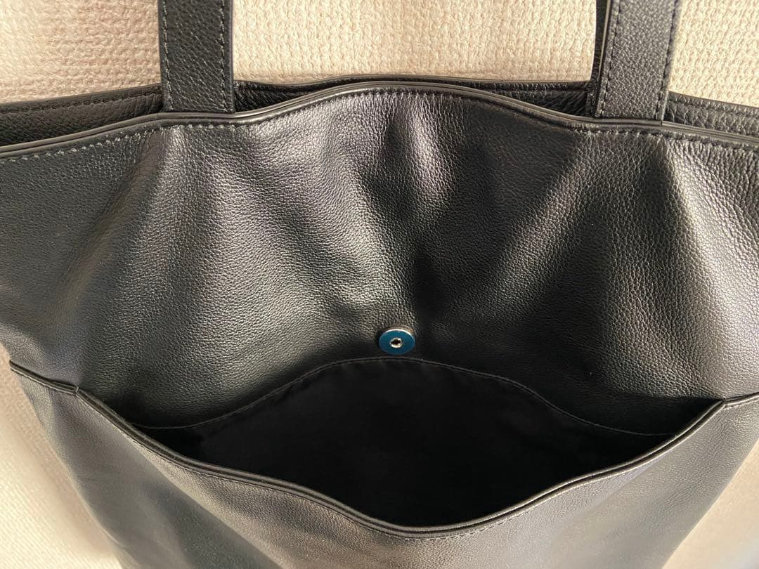 agnes b. アニエスベー レザー トートバッグ ビジネスバッグ ブラック