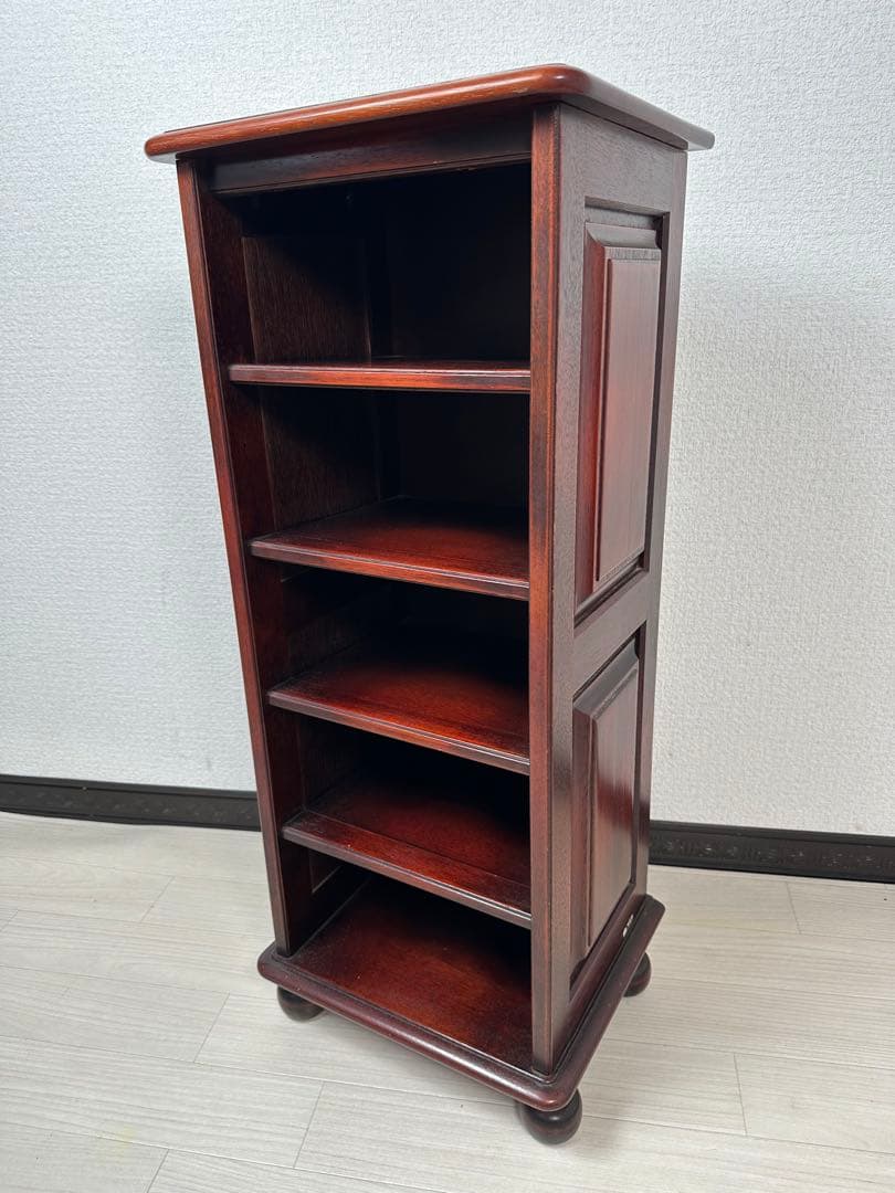 オールド カリモク 高級 天然木材 五段スリッパラック ※i4※