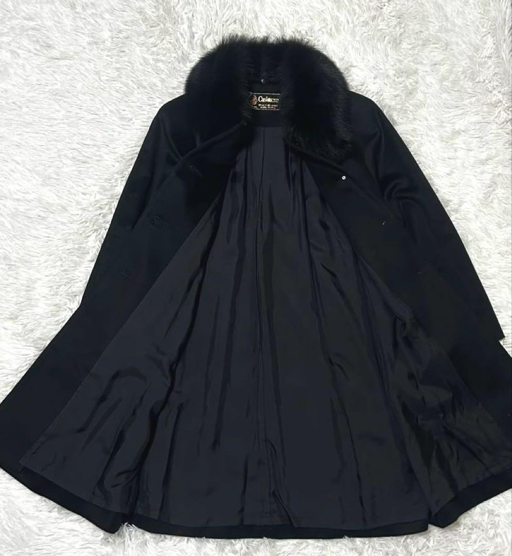 【タグ付き】I’hiver カシミヤ100％ Aラインコート ブルーフォックス