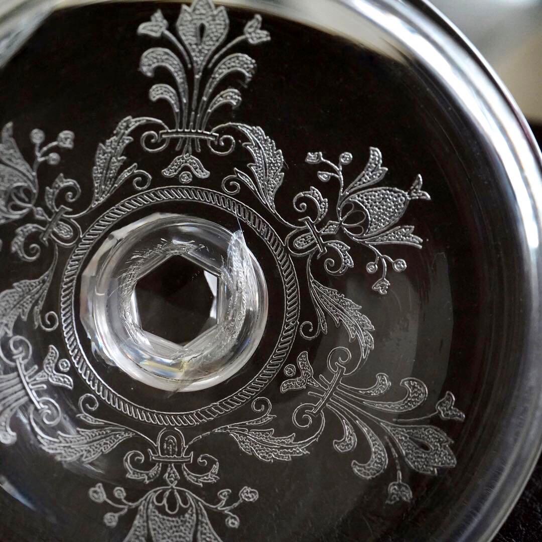 オールドバカラBACCARAT★オステンド★ボンボニエール シュガーボウル 蓋物