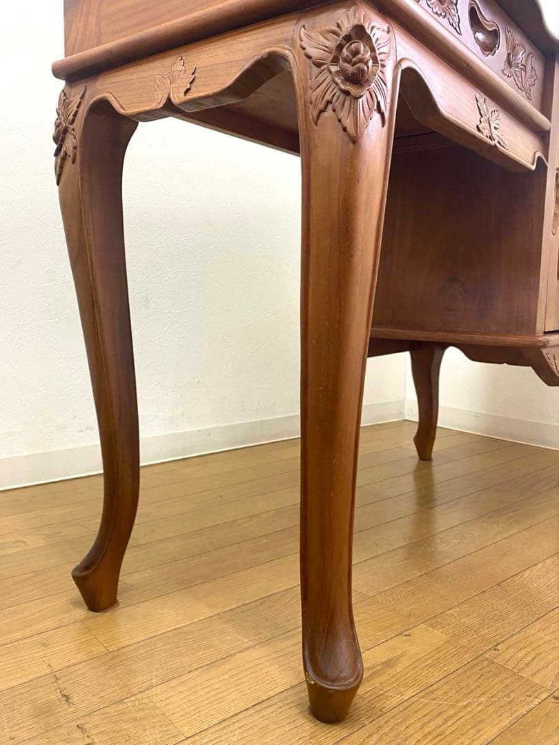 アンティーク コンソール ドレッサー テーブル デスク 彫刻 猫脚 インテリア