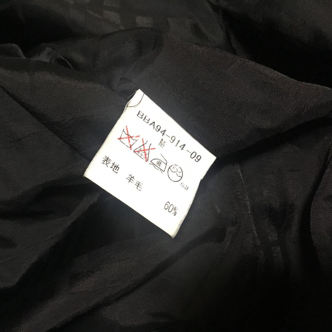 y082901 バーバリーロンドン　トレンチコート　ベルト　チェック　ブラック