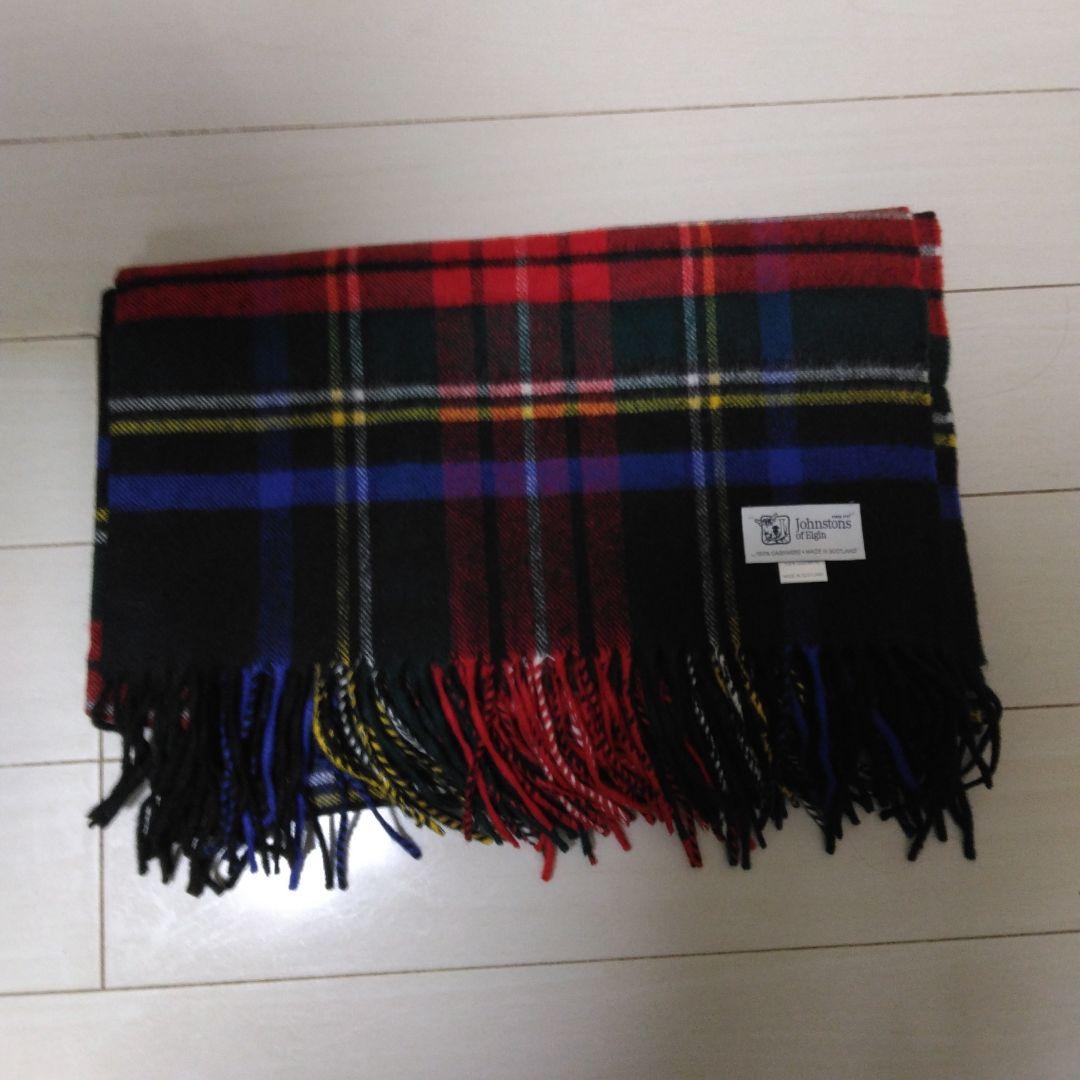 JOHNSTONS ジョンストンズ　大判カシミヤタータンチェックストール