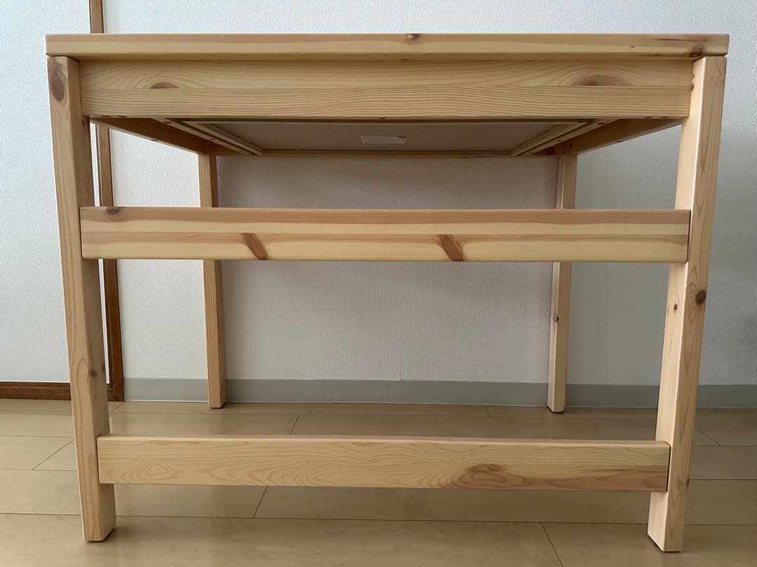 【美品】無印良品　パイン材デスク① 学習机　天然木