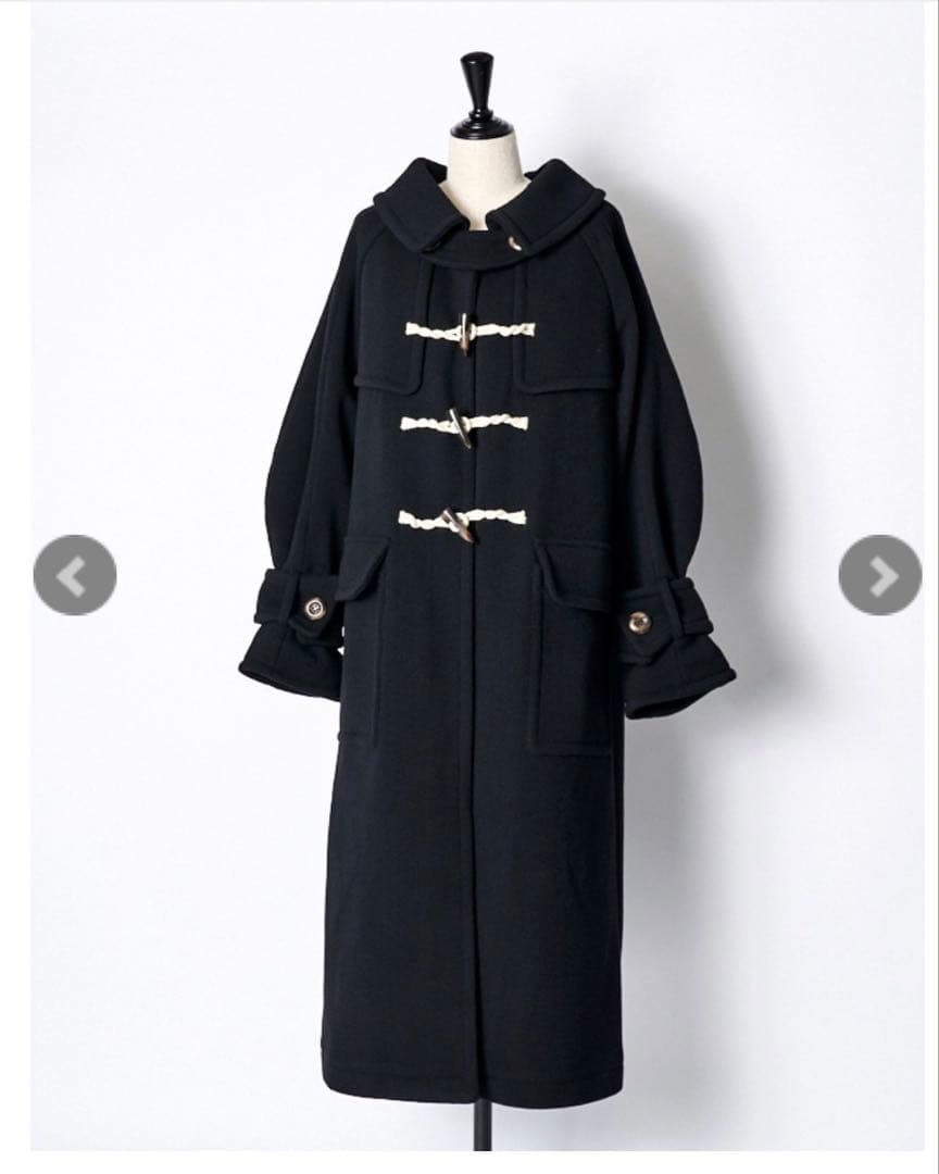 試着のみ美品　Rumche ダッフルコート　ブラック　ラムシェ