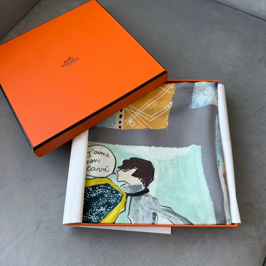 エルメス カレ 70 ジェーム・モン・カレ スカーフ シルク