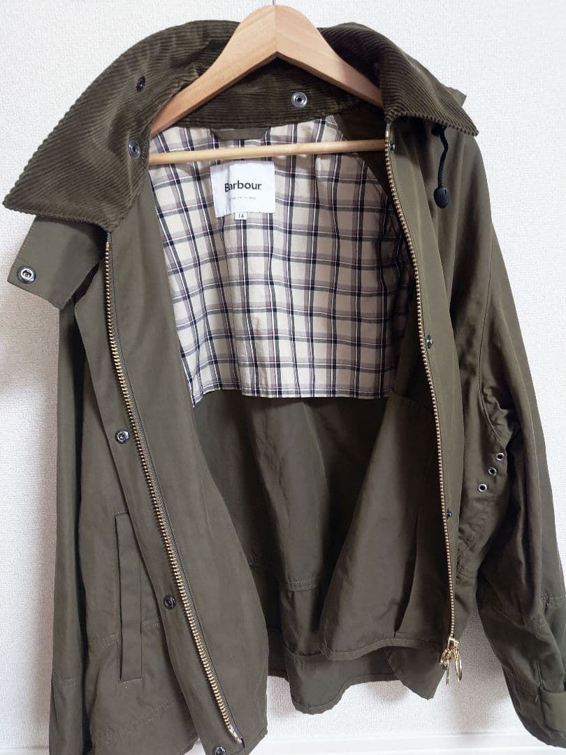 Barbour バブアー コート ショート ミリタリー レディース カーキM美品