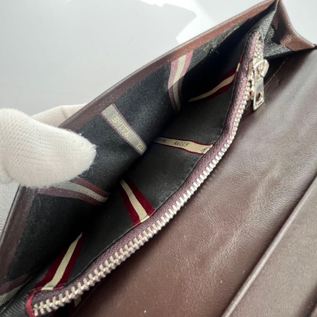 未使用保管✨️ Bally バリー　ストライプ　長財布　財布　ブラウン　メンズ