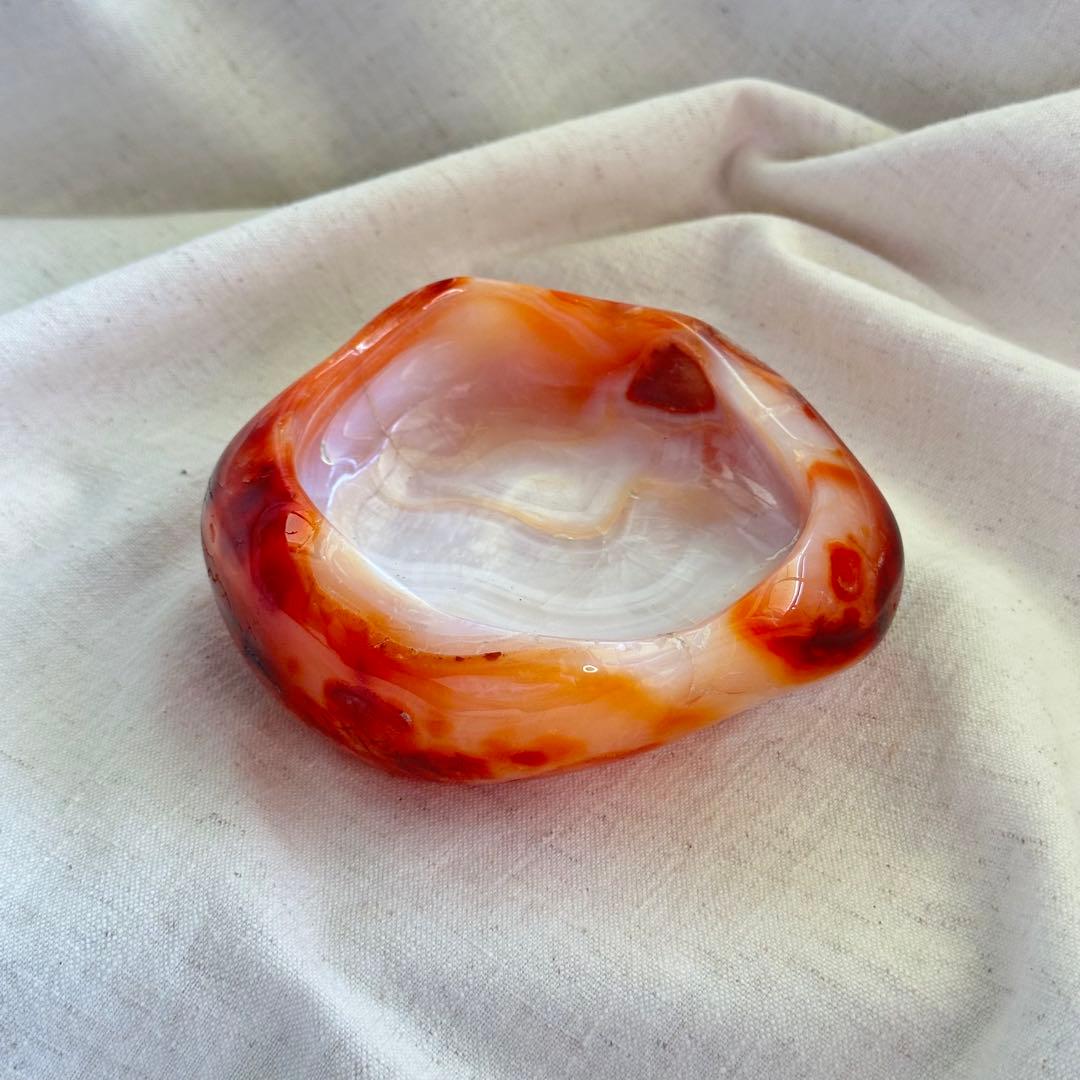 【カーネリアン】トレイ ボウル 小物入れ ブラジル産