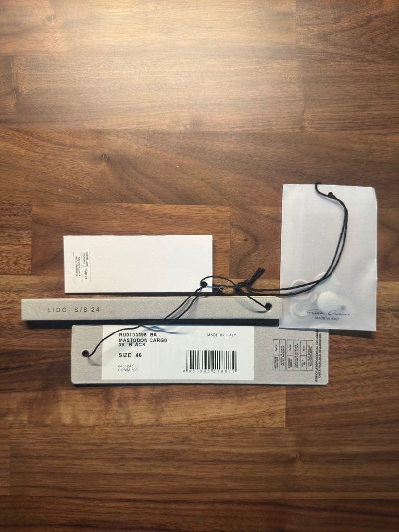 リックオウエンス Rick Owens マストドンカーゴ ブラック黒 サイズ46