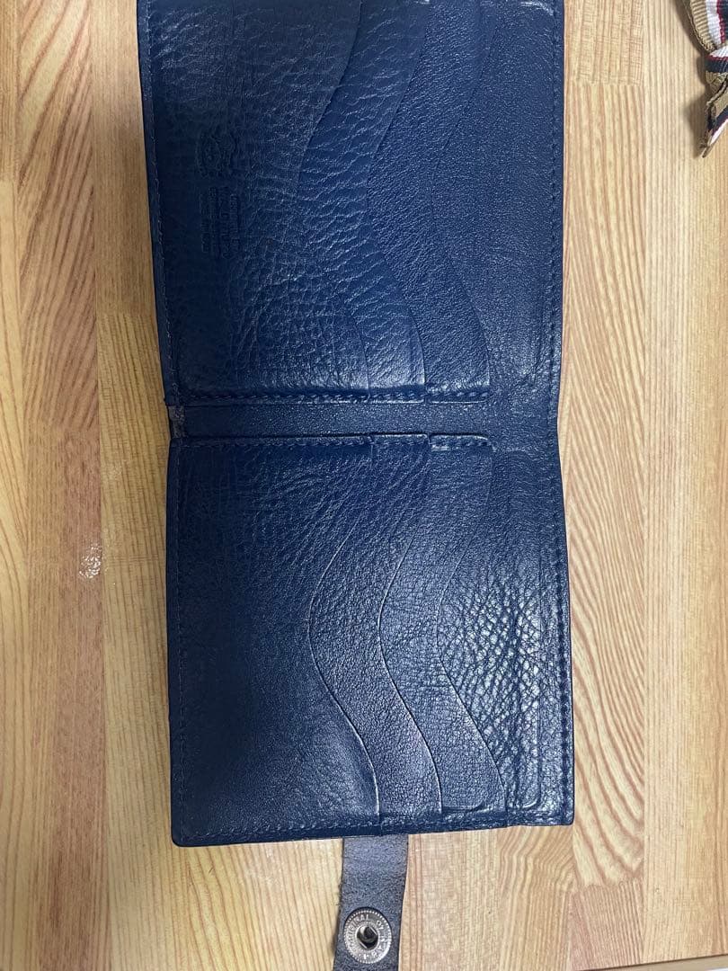 週末限定値下げ【美品】イルビゾンテ 二つ折り財布　ネイビー