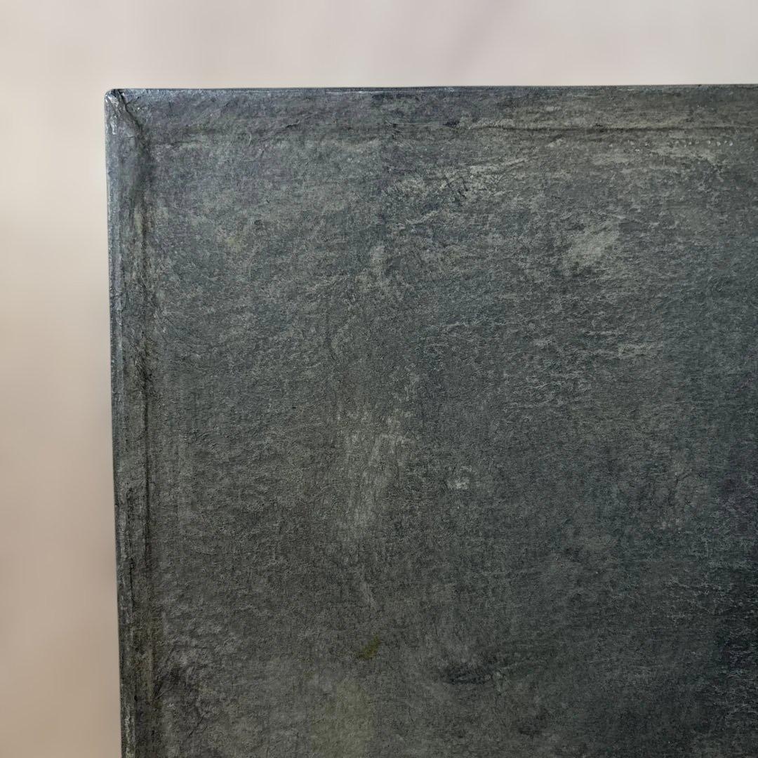 ハタノワタル 敷板 ランチョンマット 和紙 アルミ／グレー 灰色 作家もの ①