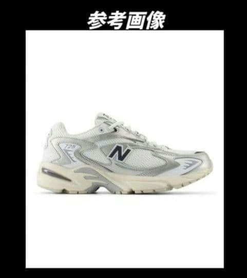 ニューバランス 725 ホワイト/シルバー スニーカー　23.5