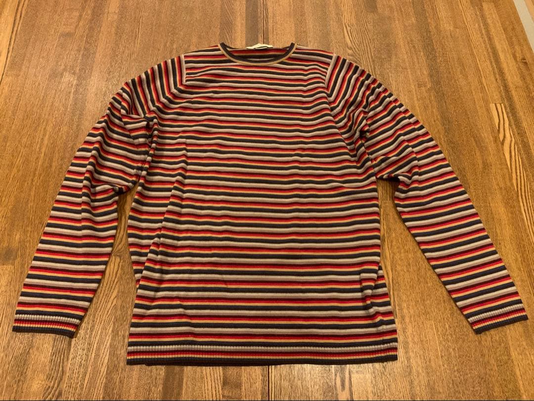 JOHN SMEDLEY ストライプ 長袖カットソー S