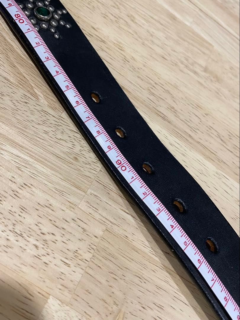 010 本革 W36 スタッズ ベルト ビンテージ ヴィンテージ HTC