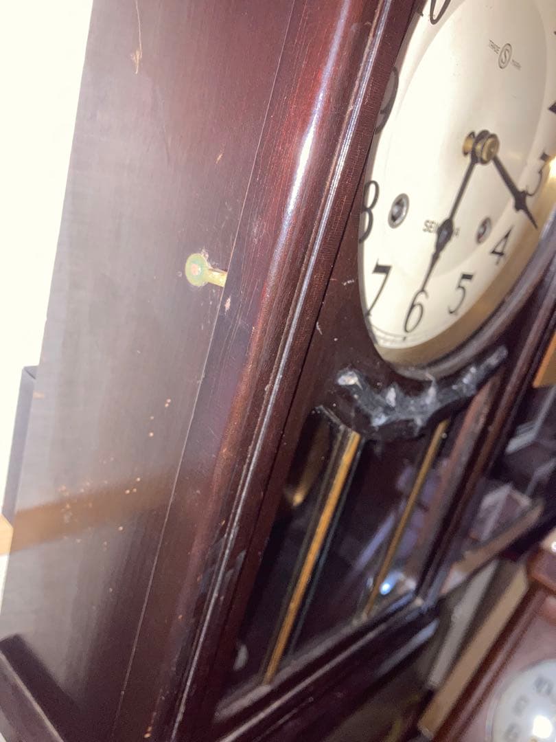 SEIKOSHA 柱時計 宮型本打ち式ボンボン時計 稼働中