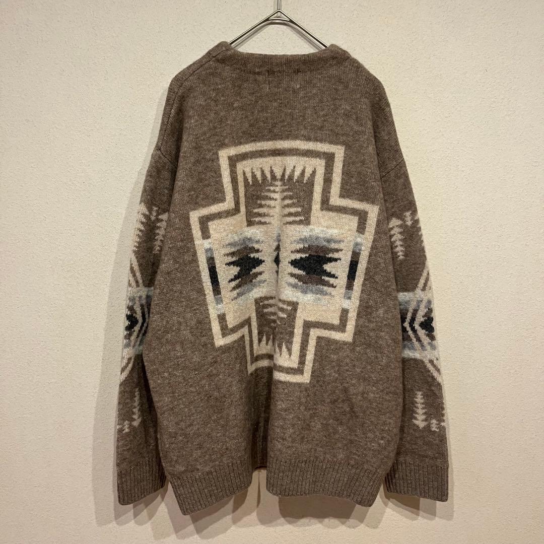 【美品】PENDLETON ネイティブ柄 ウール アルパカ カーディガン