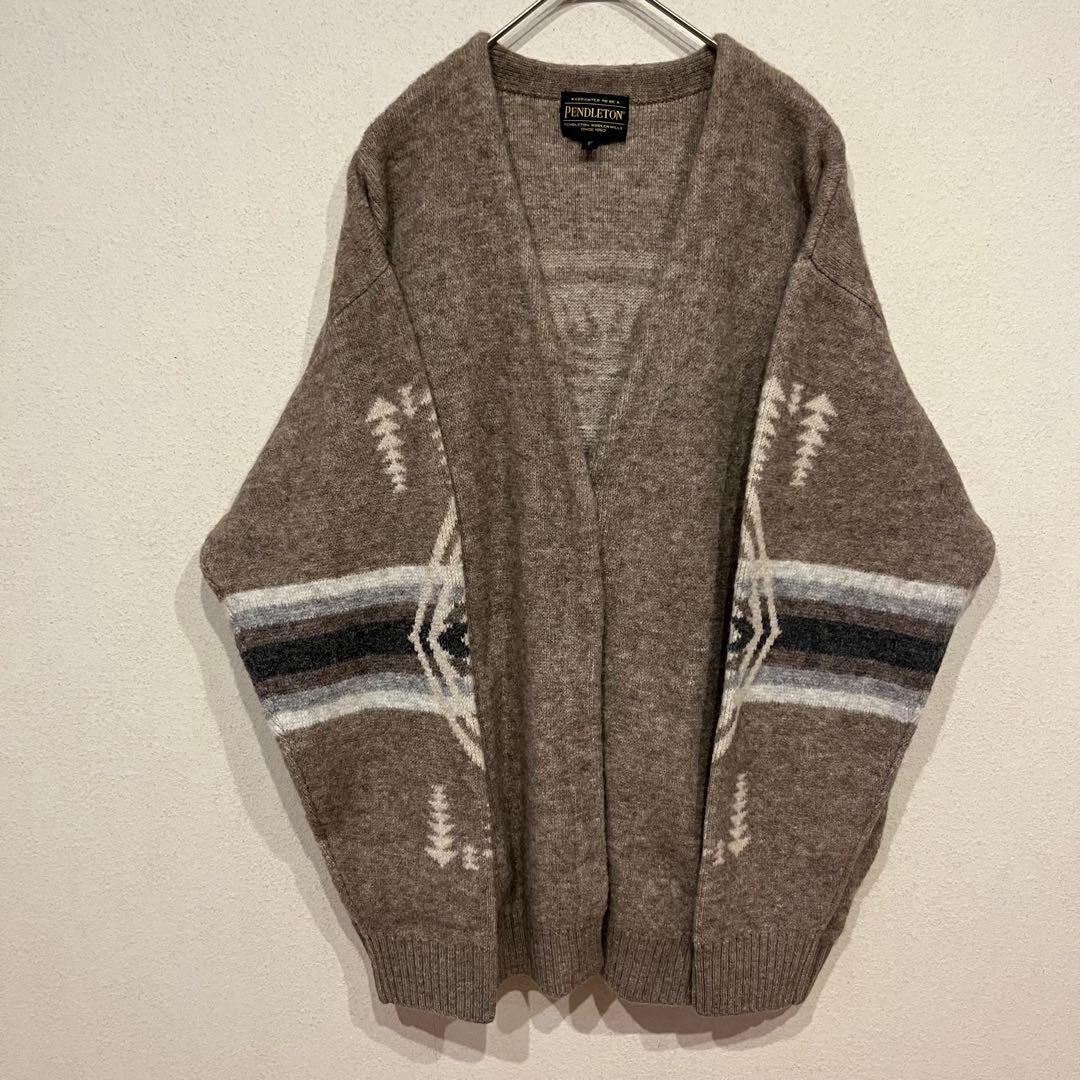 【美品】PENDLETON ネイティブ柄 ウール アルパカ カーディガン