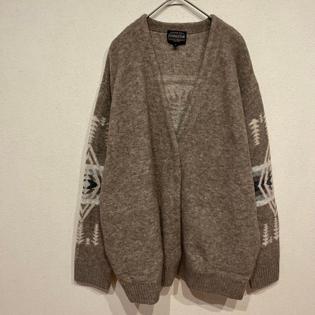 【美品】PENDLETON ネイティブ柄 ウール アルパカ カーディガン