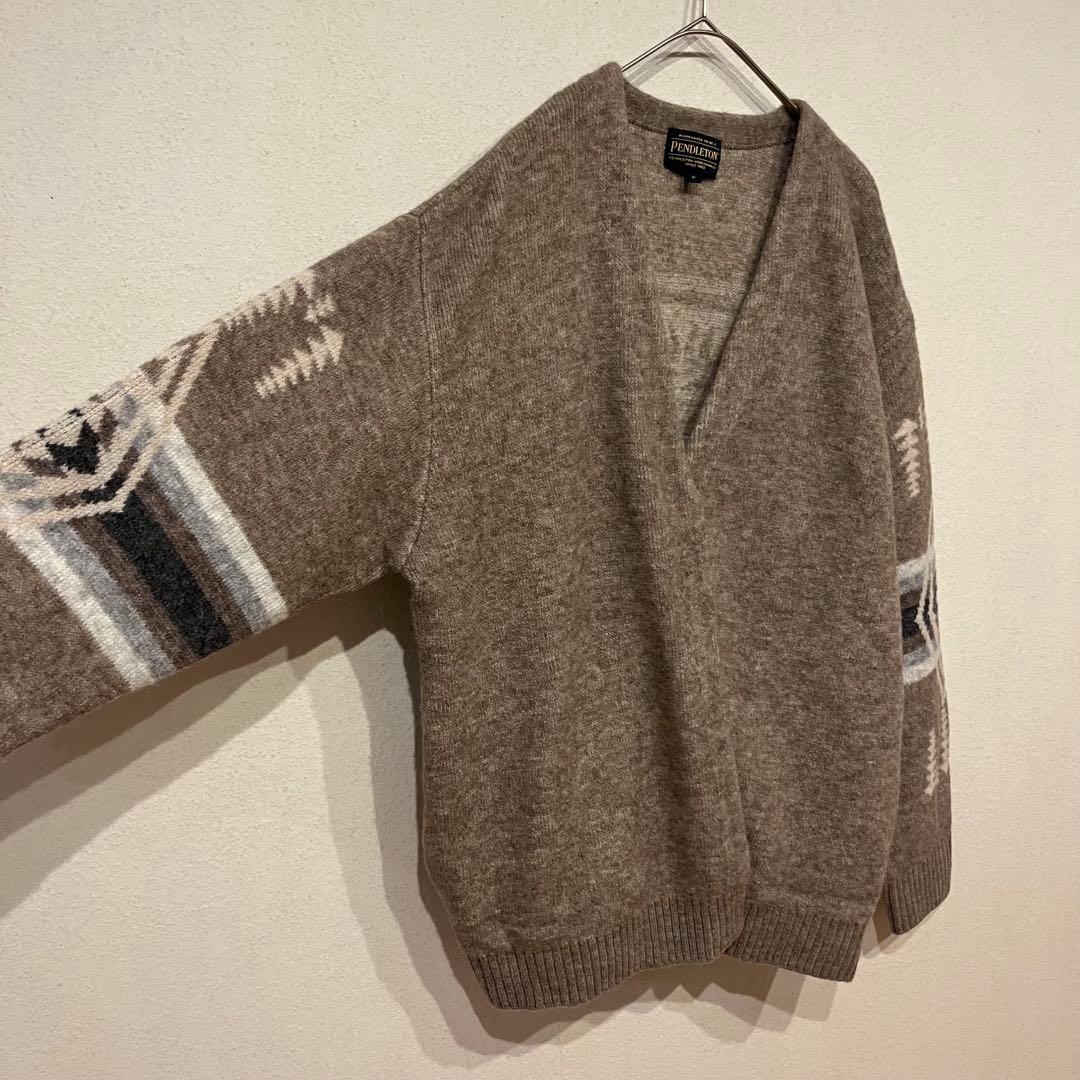 【美品】PENDLETON ネイティブ柄 ウール アルパカ カーディガン