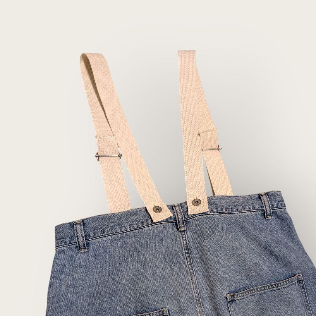 JOHNBULL　10.5オンス デニムオーバーサスペンダーパンツ　S