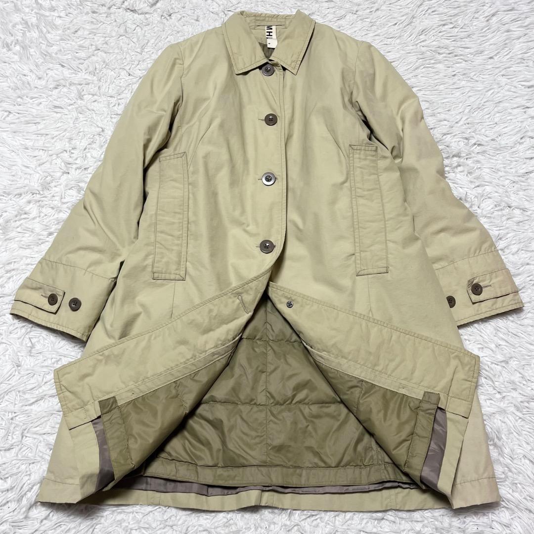 MHL. ダウンライナー付きステンカラーコート コットン ナイロン