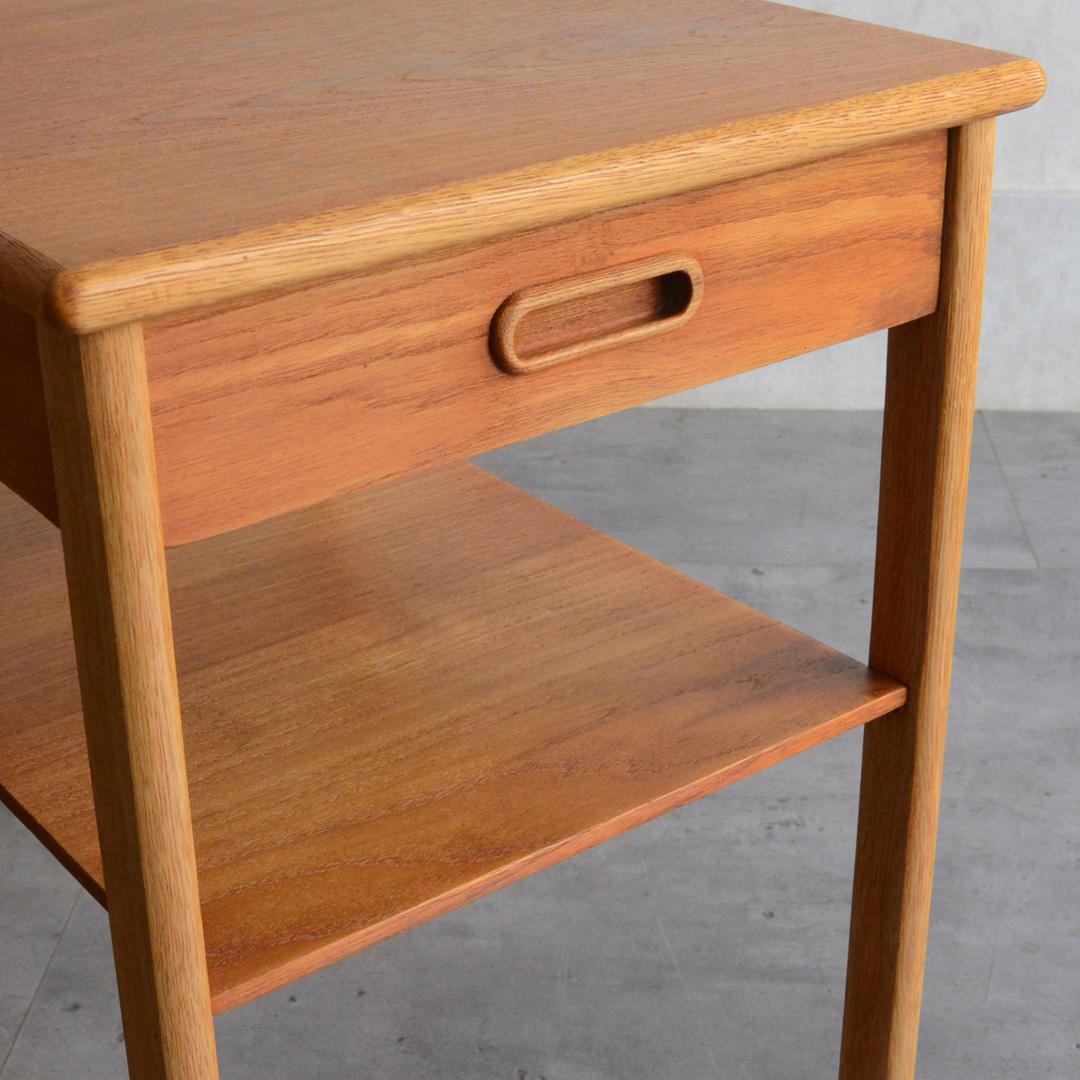 デンマーク 北欧ヴィンテージ チーク サイドテーブル 北欧家具 ナイトテーブル