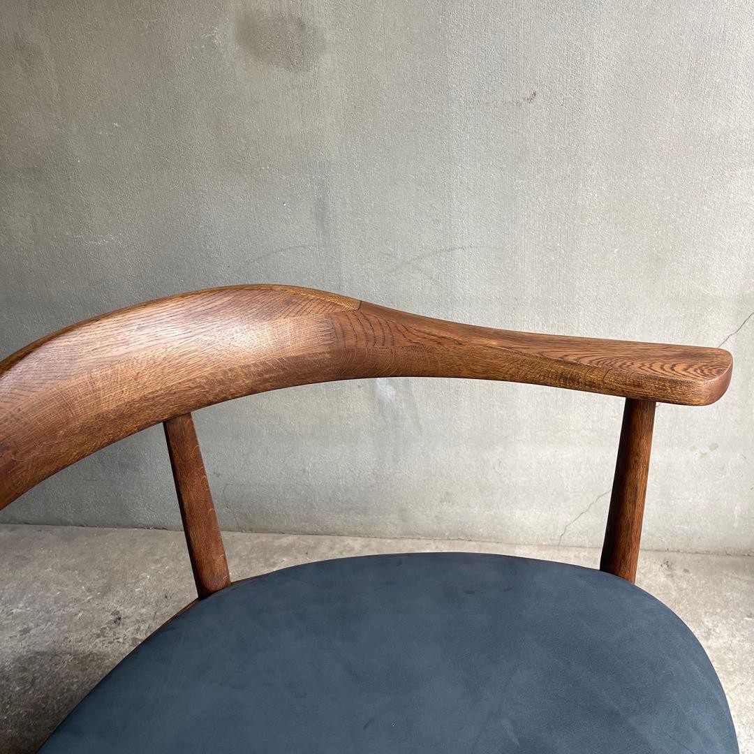 美品　秋岡芳夫　あぐらのかける男の椅子　低座椅子　本革座面張り替え