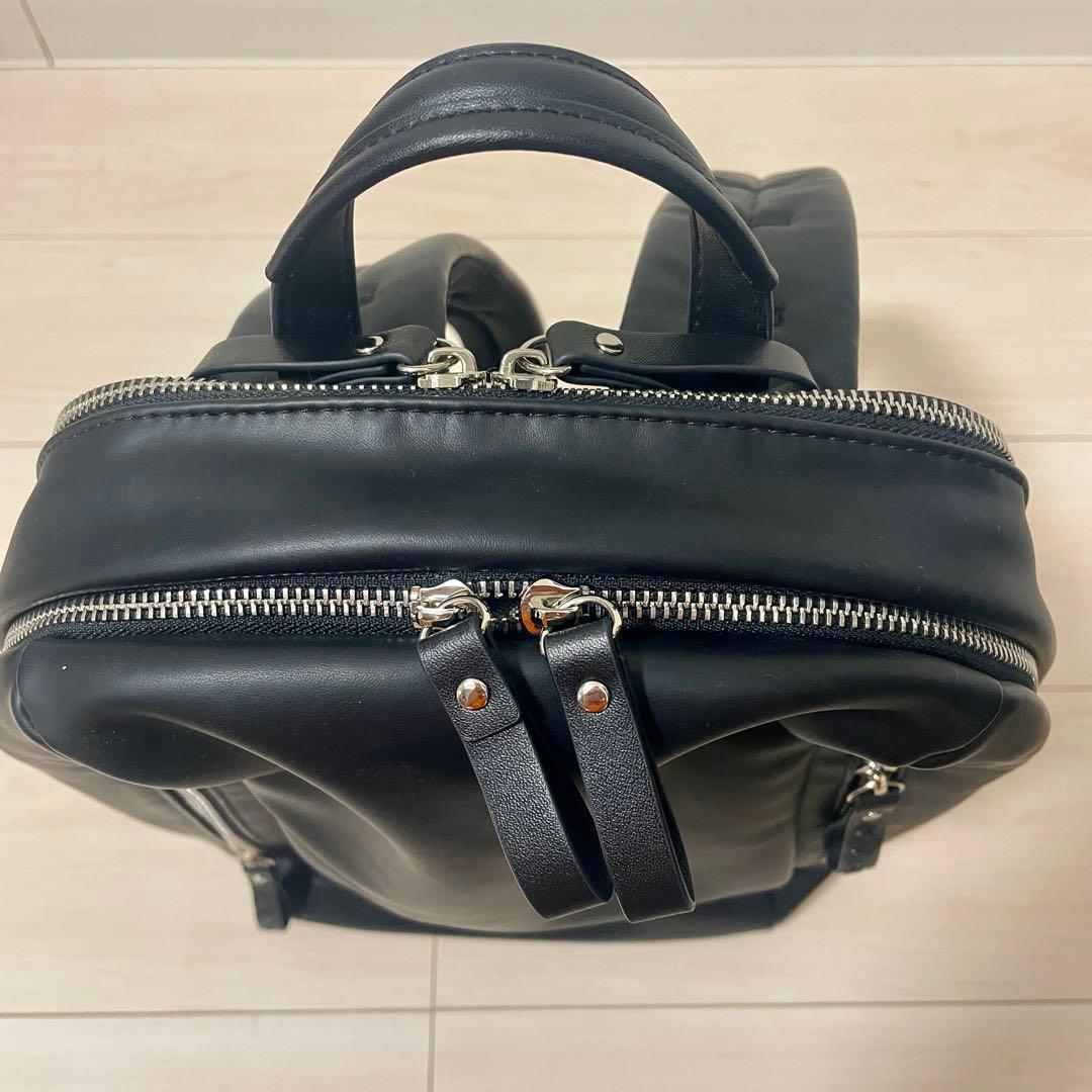 ✨️美品✨️+diana ダイアナ シリコンレザーA4リュック ブラック 保存袋付