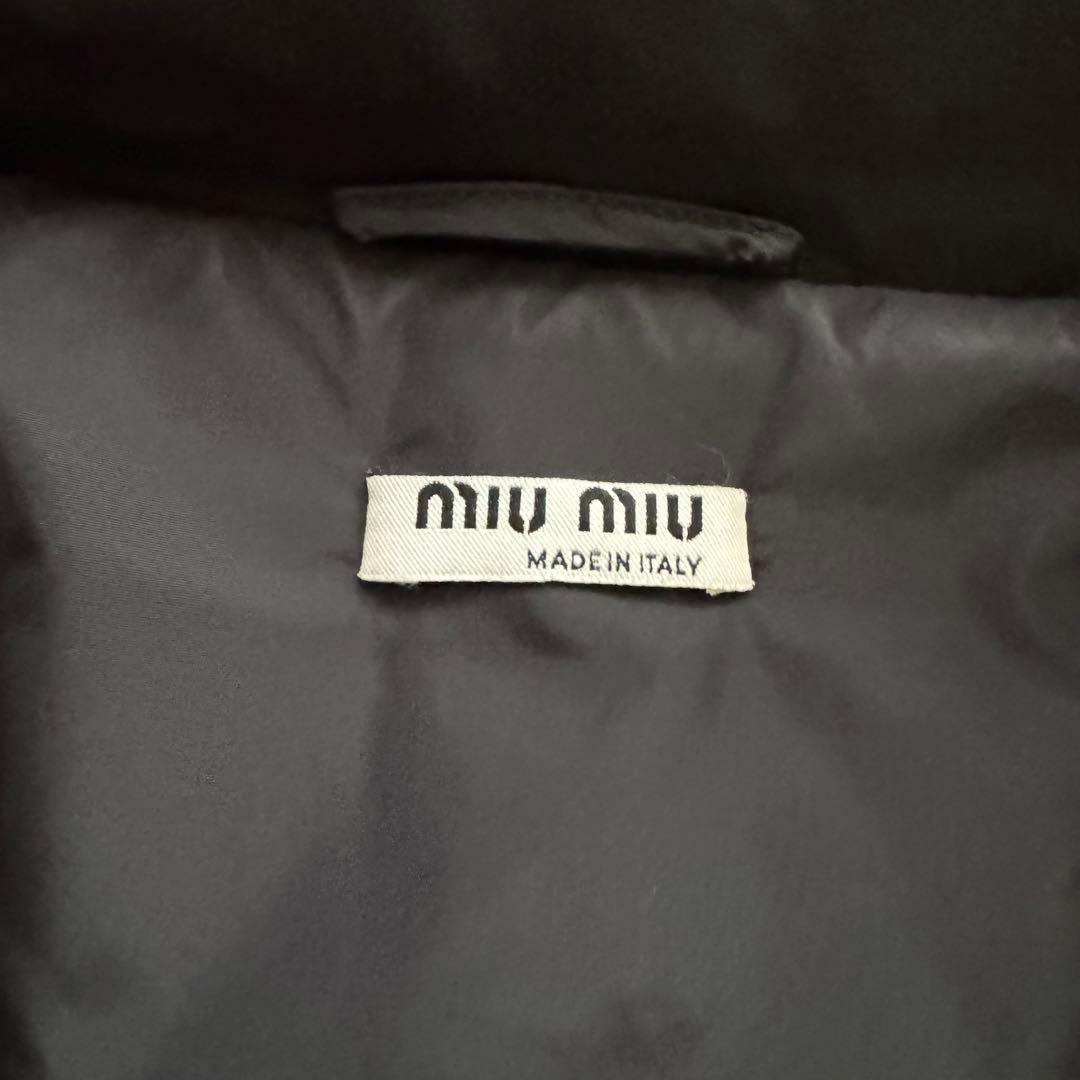 ミュウミュウ　MA-1　ボンバー　フレア　ダウンジャケット　38　Y2K　黒