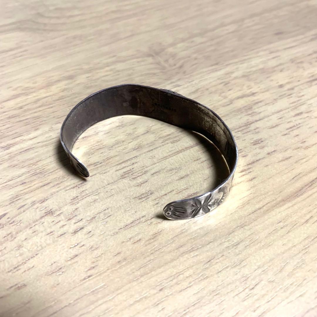 【ビンテージ】Navajo フォックスターコイズ バングル 　vintage