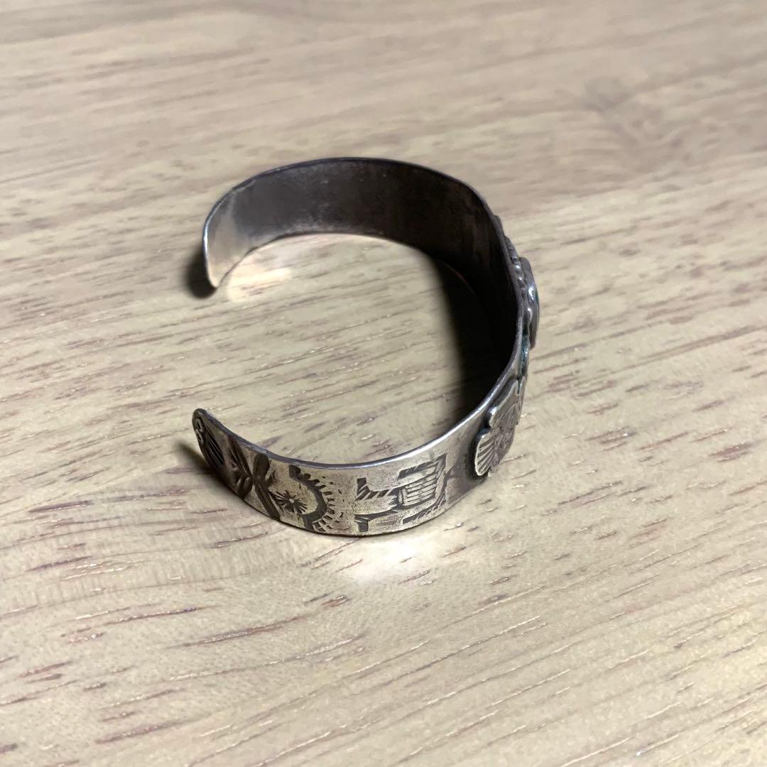 【ビンテージ】Navajo フォックスターコイズ バングル 　vintage