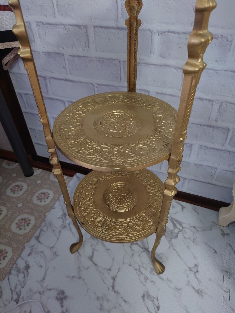 アンティーク　花台　花瓶付き