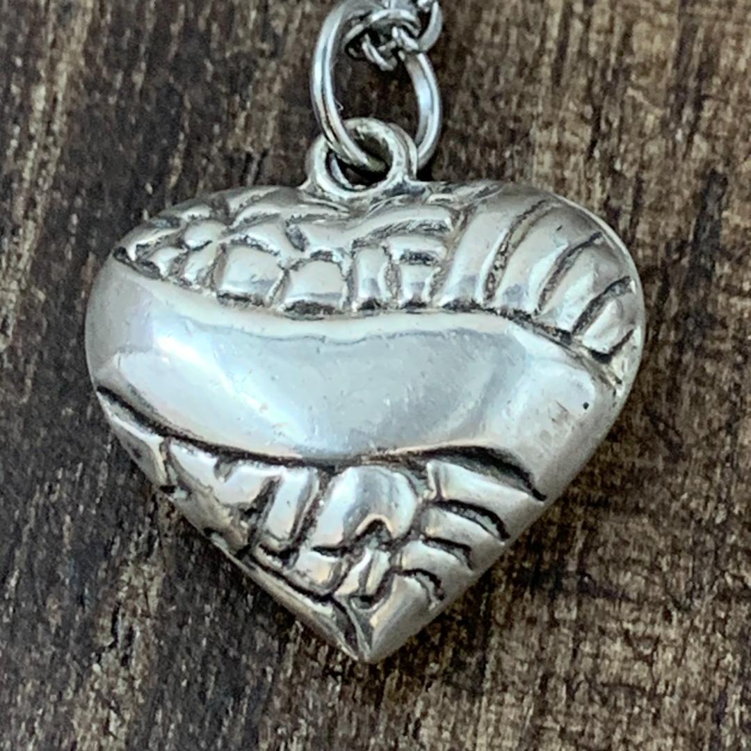 スウィートハートジュエリー 両面デザイン シルバーヴィンテージネックレスNAVY