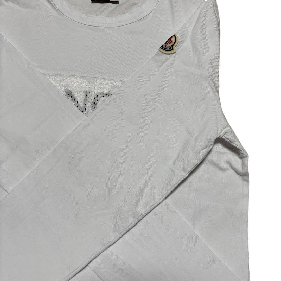 モンクレール　ロゴ　メッシュ　切替　Tシャツ　長袖　ロンT MONCLER