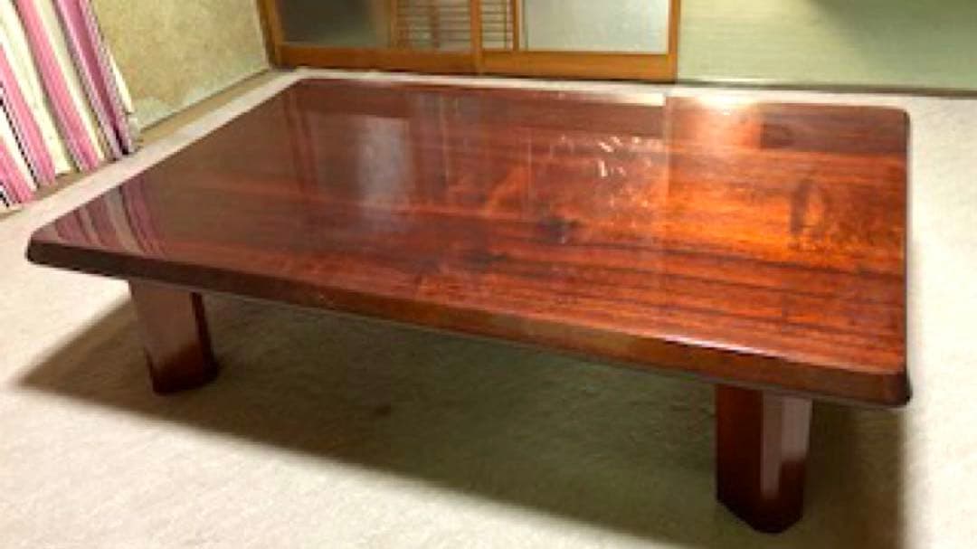 天然木の高級座卓（一枚板、匠職人の希少品）