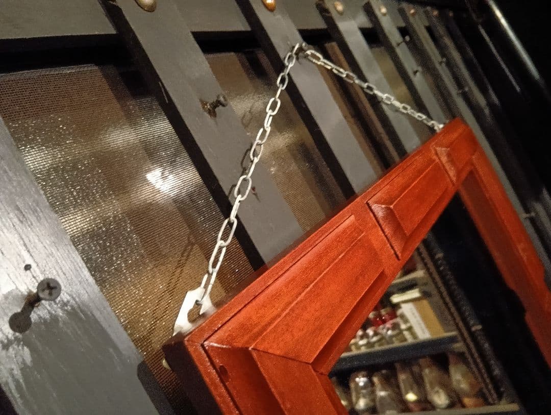 1960's　デンマーク　チーク　無垢材　ブロック　デザイン　ウォール　ミラー