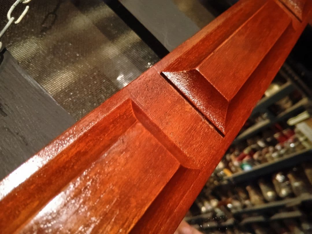 1960's　デンマーク　チーク　無垢材　ブロック　デザイン　ウォール　ミラー