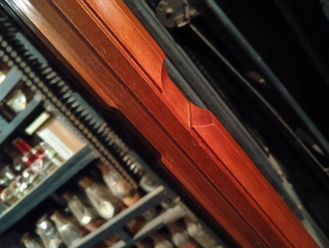 1960's　デンマーク　チーク　無垢材　ブロック　デザイン　ウォール　ミラー