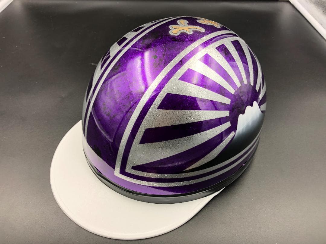 コルク半　カスタム　富士日章　マジック　パープルシルバーラメ　高級クリヤ