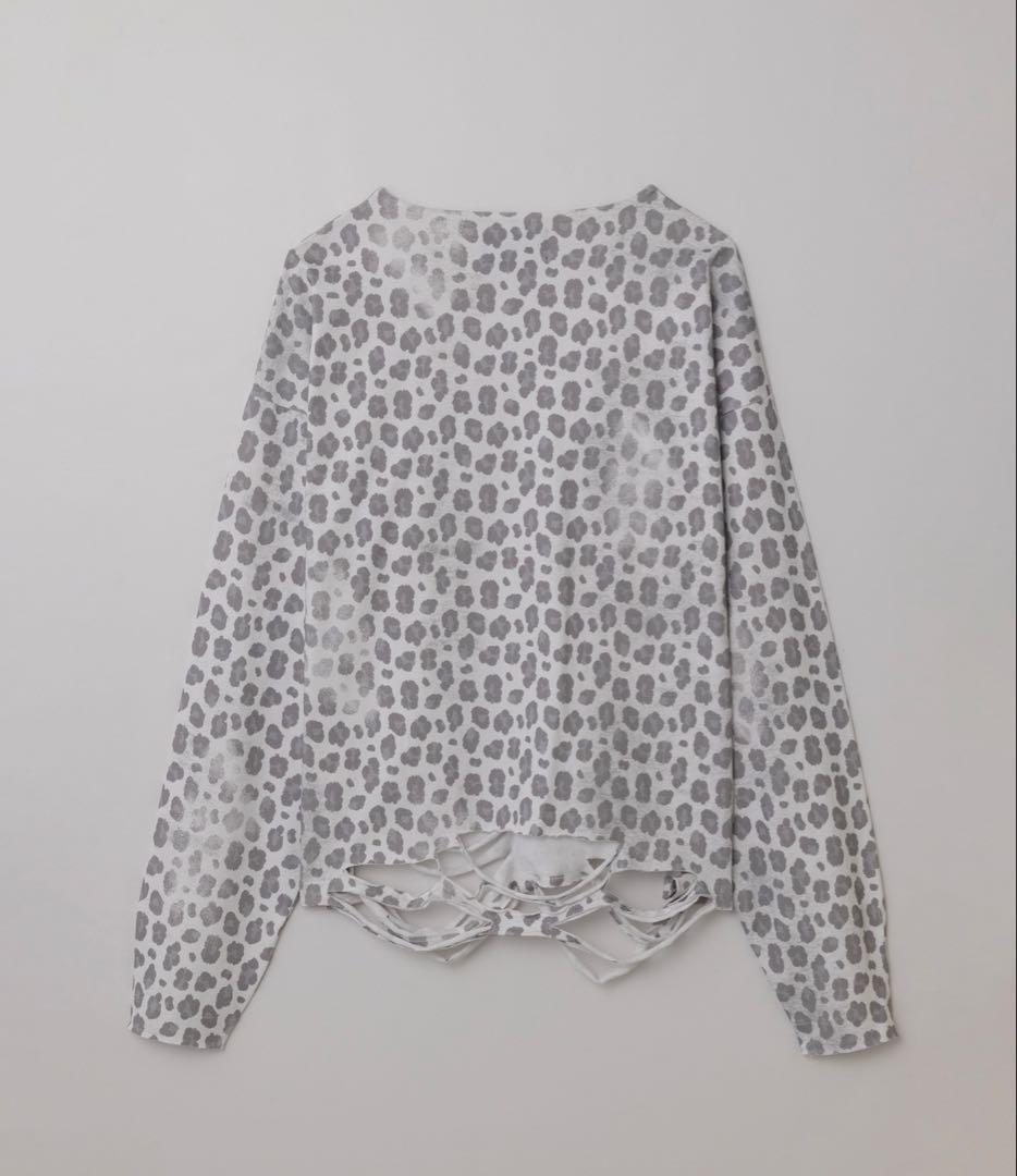 【GRANCY】総柄ラインストーングラフィックロンT レオパード柄