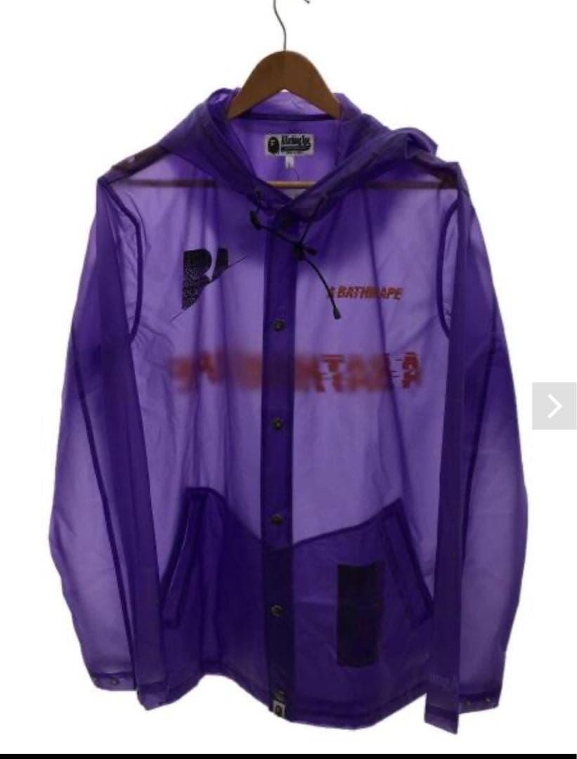 A BATHING APE 紫色 レインコート 新品 2XL