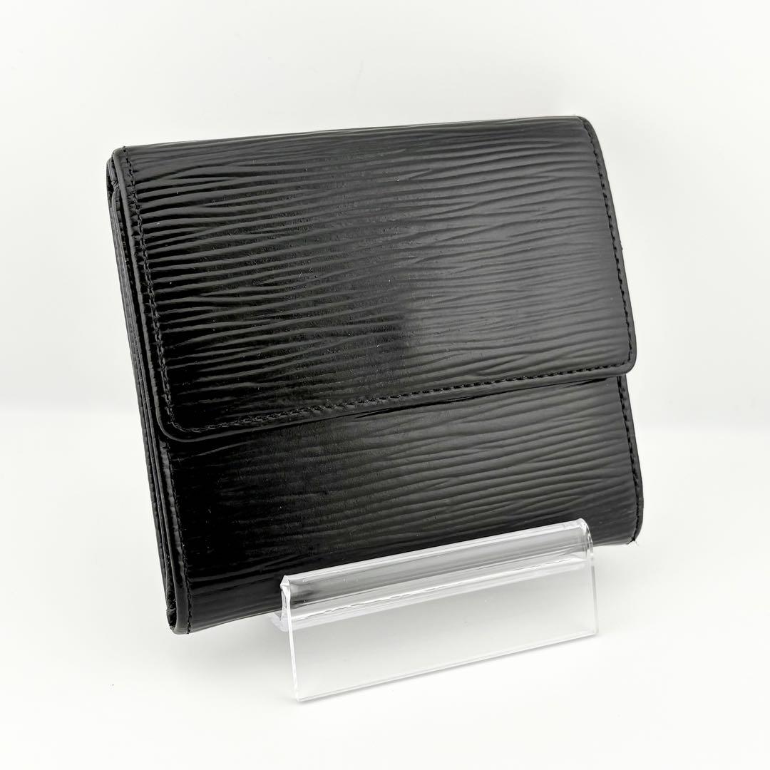 【良品】ルイヴィトン エピ ポルトモネ ビエ カルトクレディ Wホック 黒